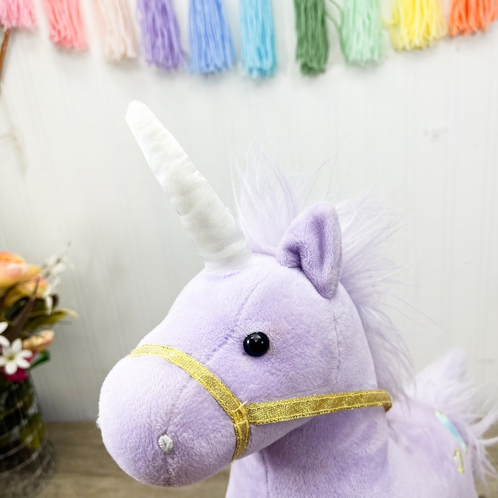 Gund Bluebell Unicorn Plush Purple Standing Stuffed Animal Heart 6049791 12in - Picture 13 of 13